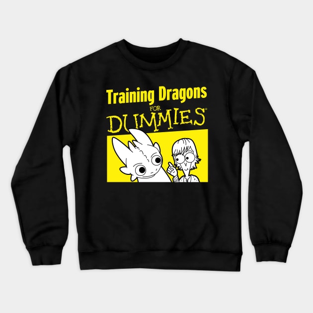 Funny Toothless Dragon Training Book Lover Mashup Parody Crewneck Sweatshirt by BoggsNicolas